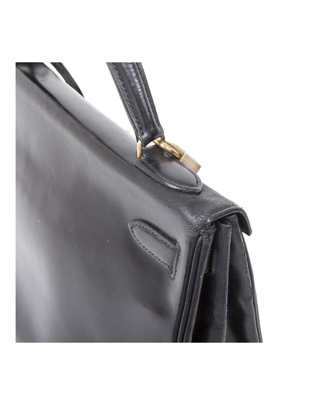  reparation Sac Kelly 32 HERMES cuir box noir