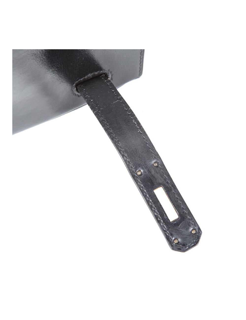 HERMES vintage Kelly 32 bag in black box leather