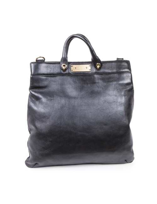 Sac MARC JACOBS cuir noir et strass 