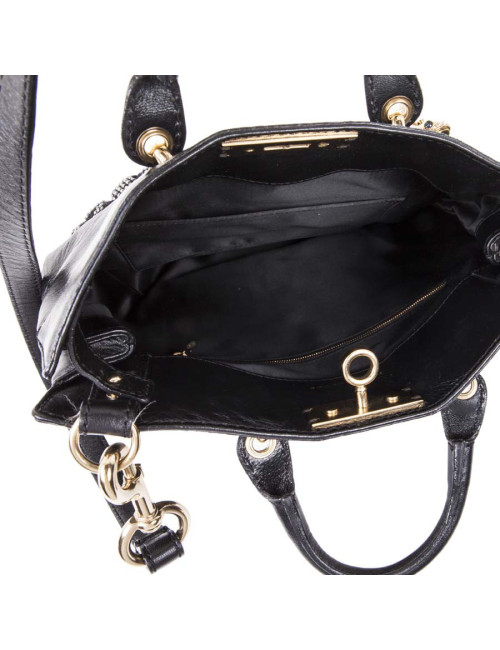 Sac MARC JACOBS cuir noir et strass 
