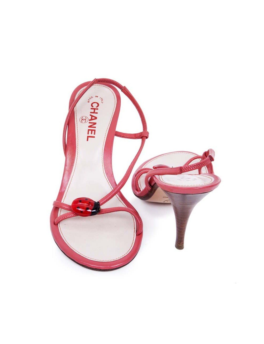 Sandales hautes CHANEL T    coccinelles