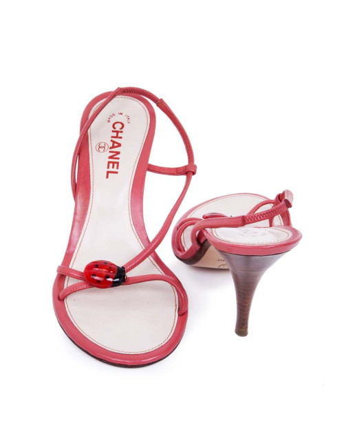 Sandales hautes CHANEL T    coccinelles