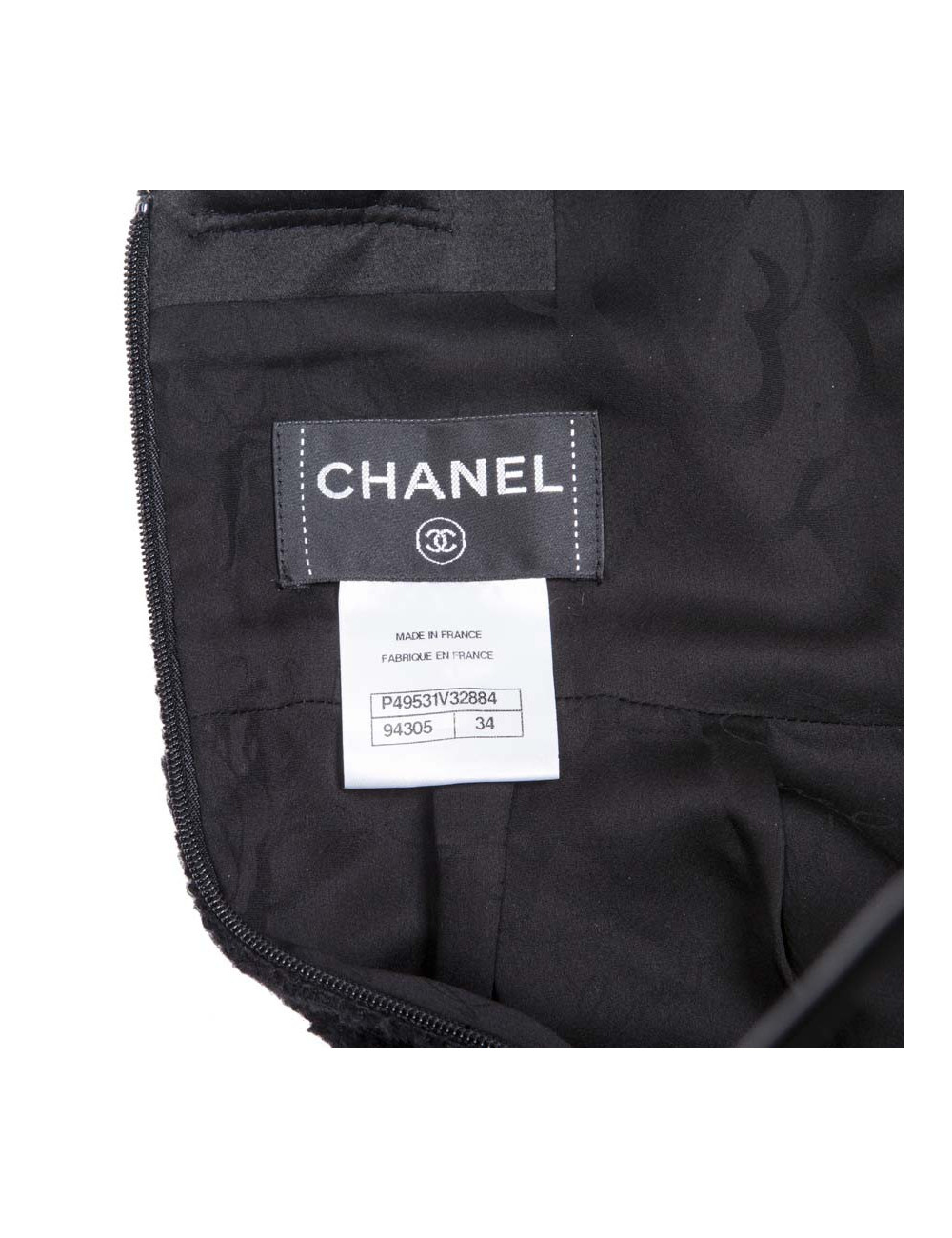 Robe CHANEL T 34 "Paris-Dallas" noire