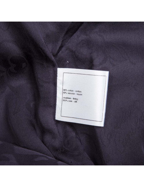 CHANEL wrap dress in black and purple tweed size 38EU