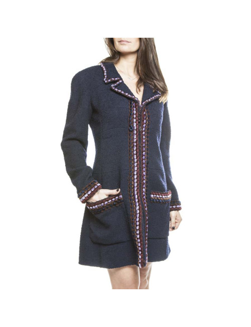 Manteau CHANEL bleu marine 