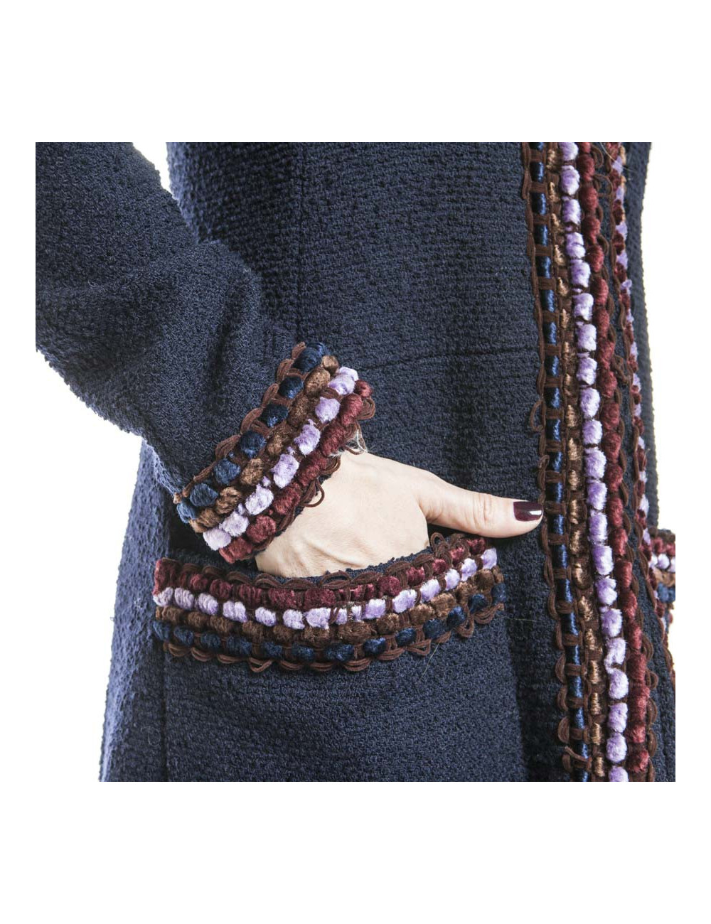 Manteau CHANEL bleu marine 