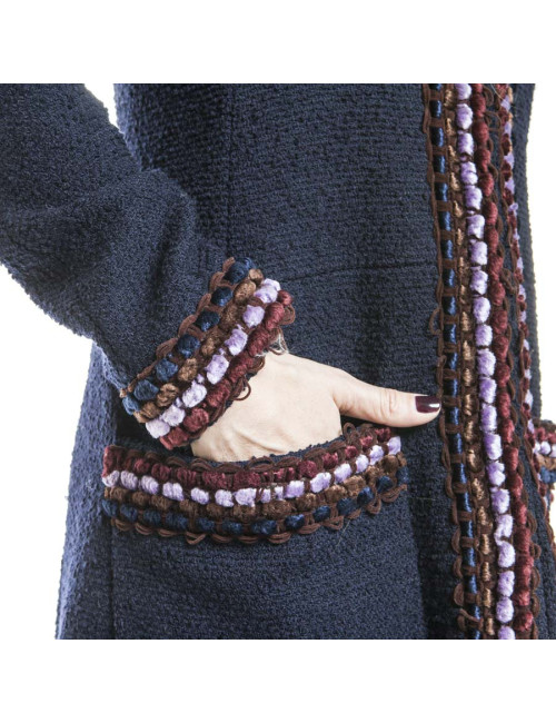 Manteau CHANEL bleu marine 