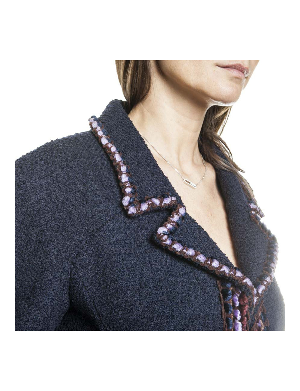 Manteau CHANEL bleu marine 