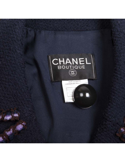 Manteau CHANEL bleu marine 