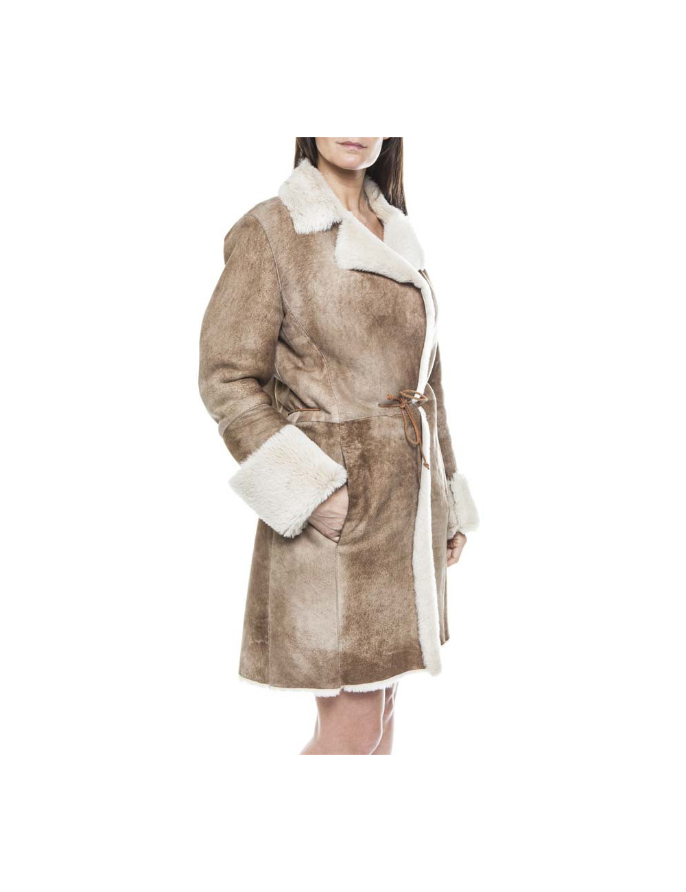 Manteau VENTCOUVERT peau retournée en agneau T3 