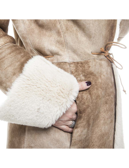 Manteau VENTCOUVERT peau retournée en agneau T3 