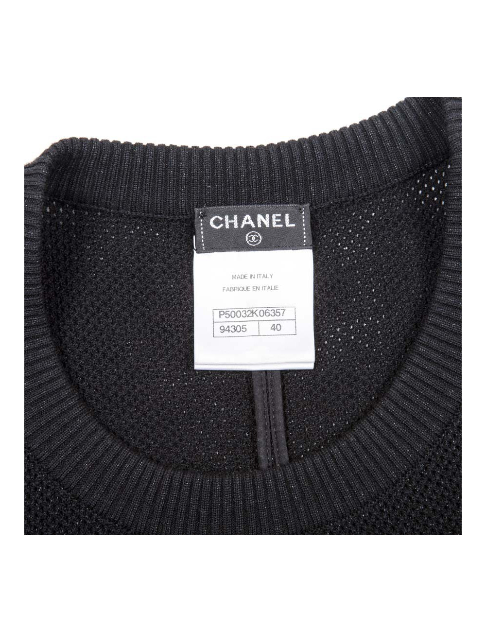 Robe CHANEL T40 laine noire