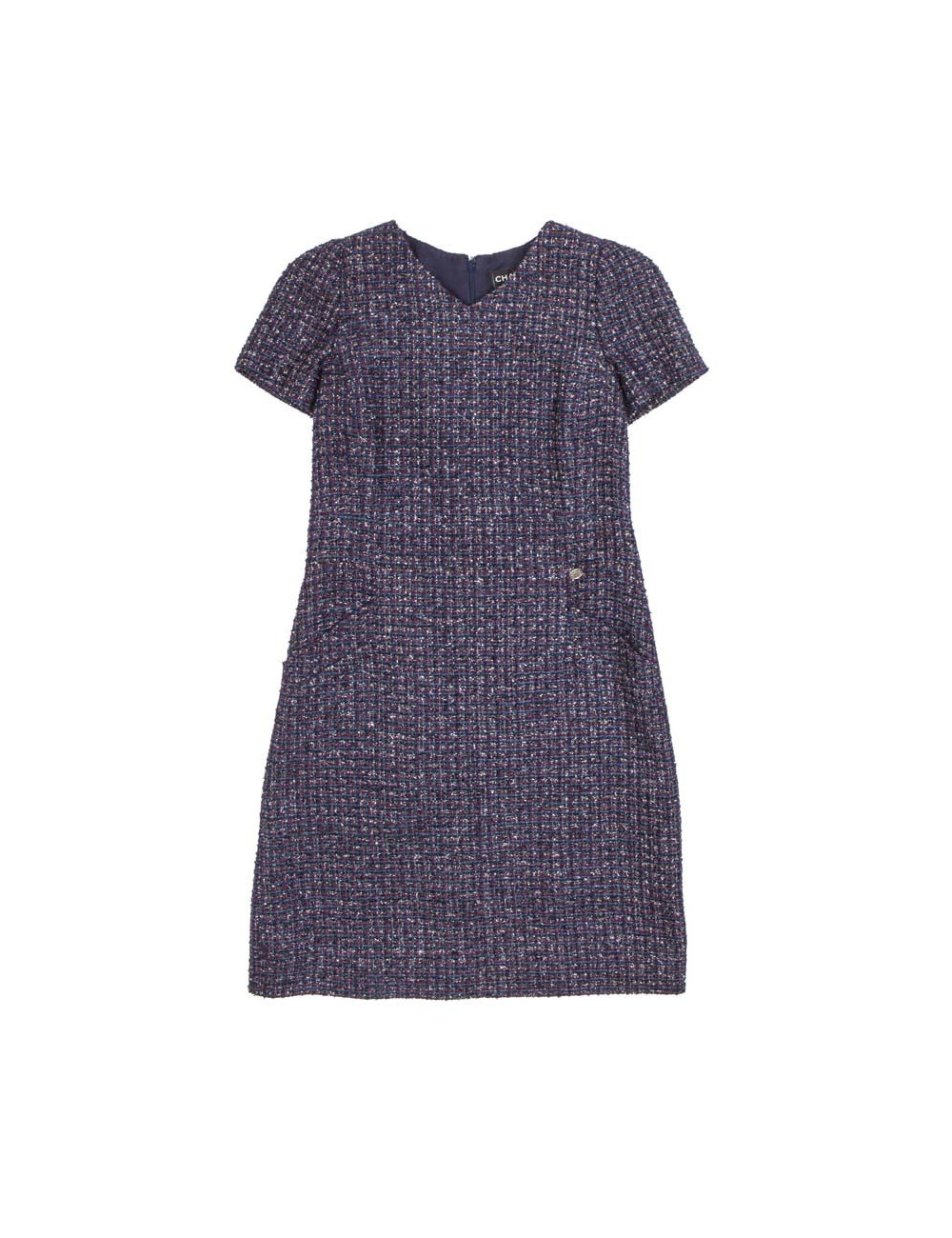 Robe CHANEL tweed violet T42