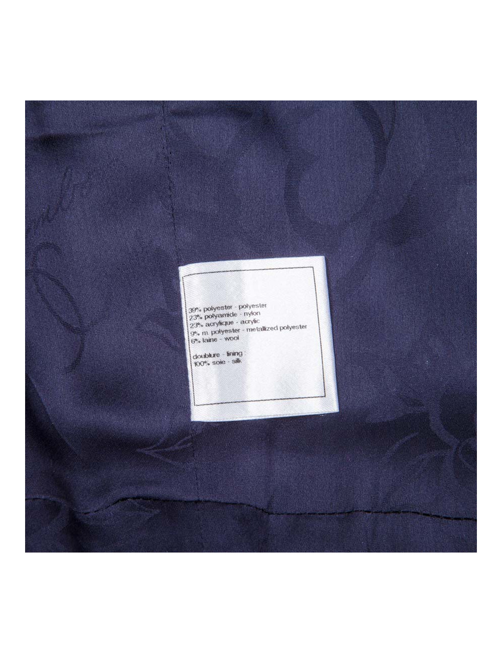 Dress CHANEL tweed purple money T42