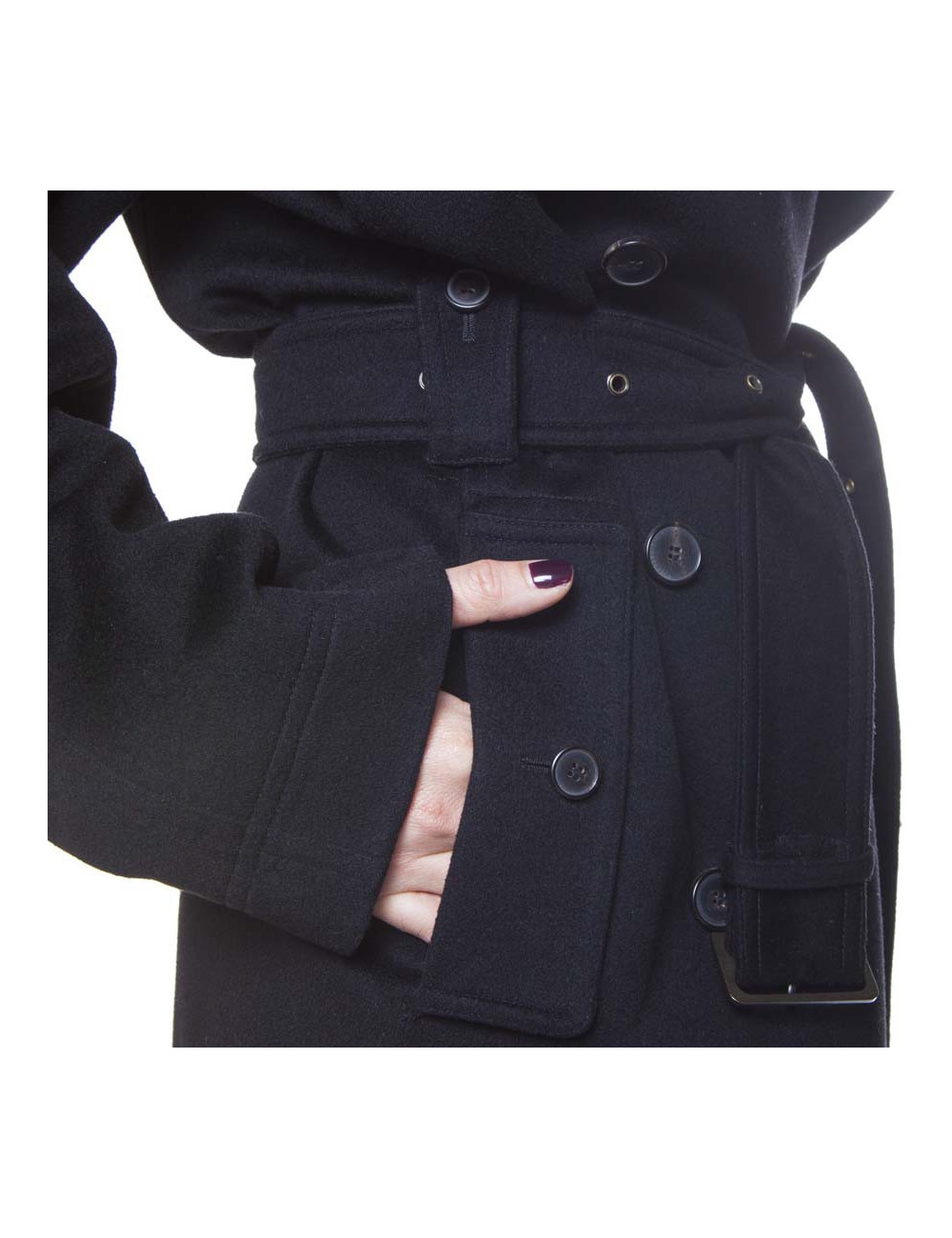 Trench YVES SAINT LAURENT T 44 Black wool