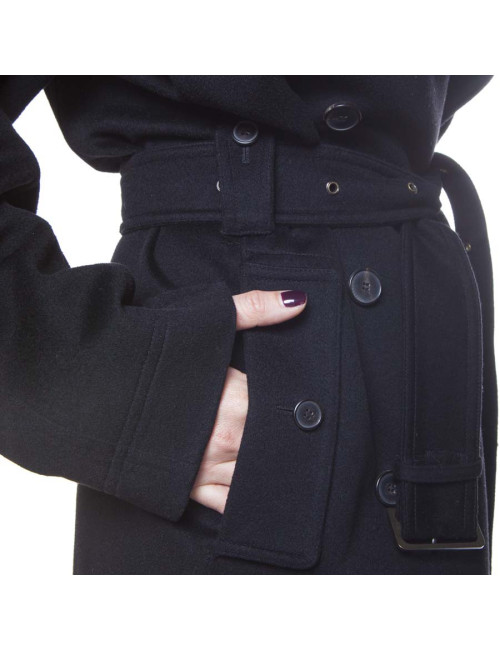 Trench YVES SAINT LAURENT T 44 Black wool