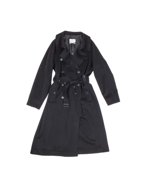 Trench YVES SAINT LAURENT T 44 Black wool