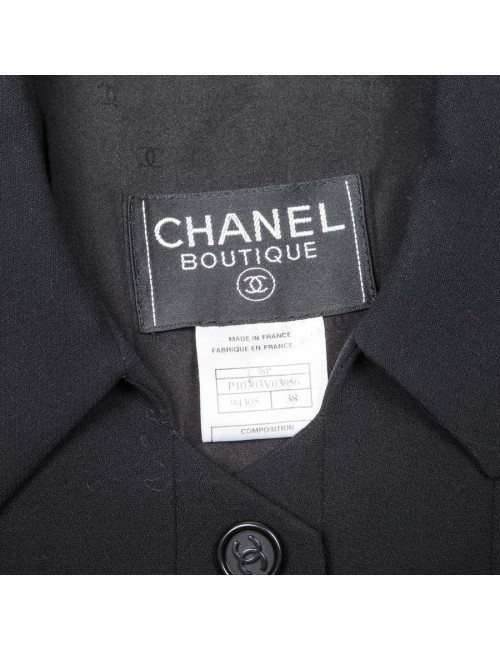 Ensemble CHANEL T 38 noir en laine 