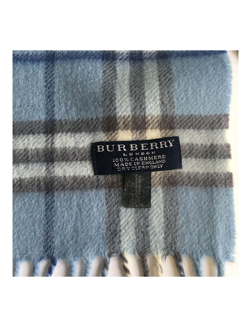 Echarpe BURBERRY bleue en cachemire