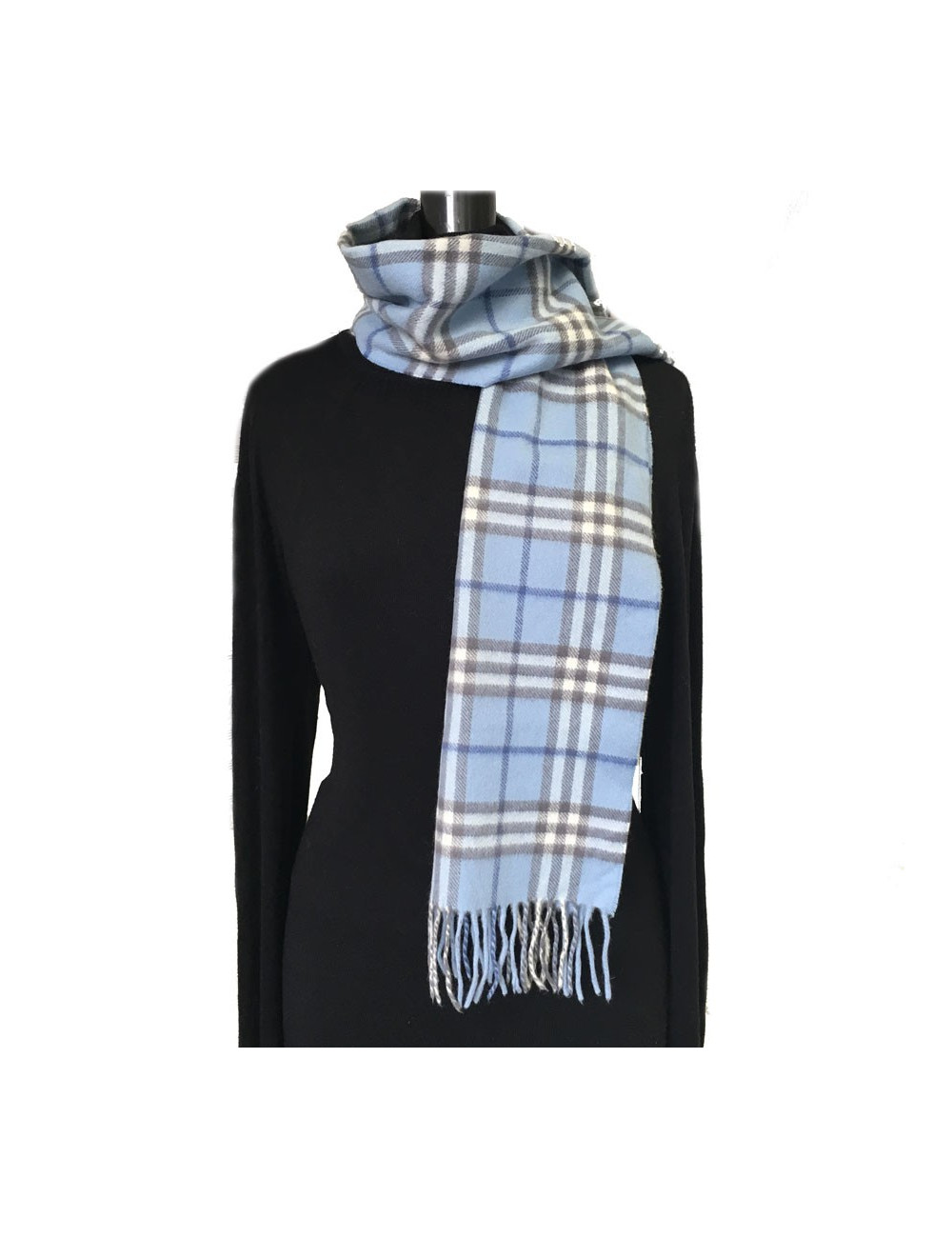 Echarpe BURBERRY bleue en cachemire