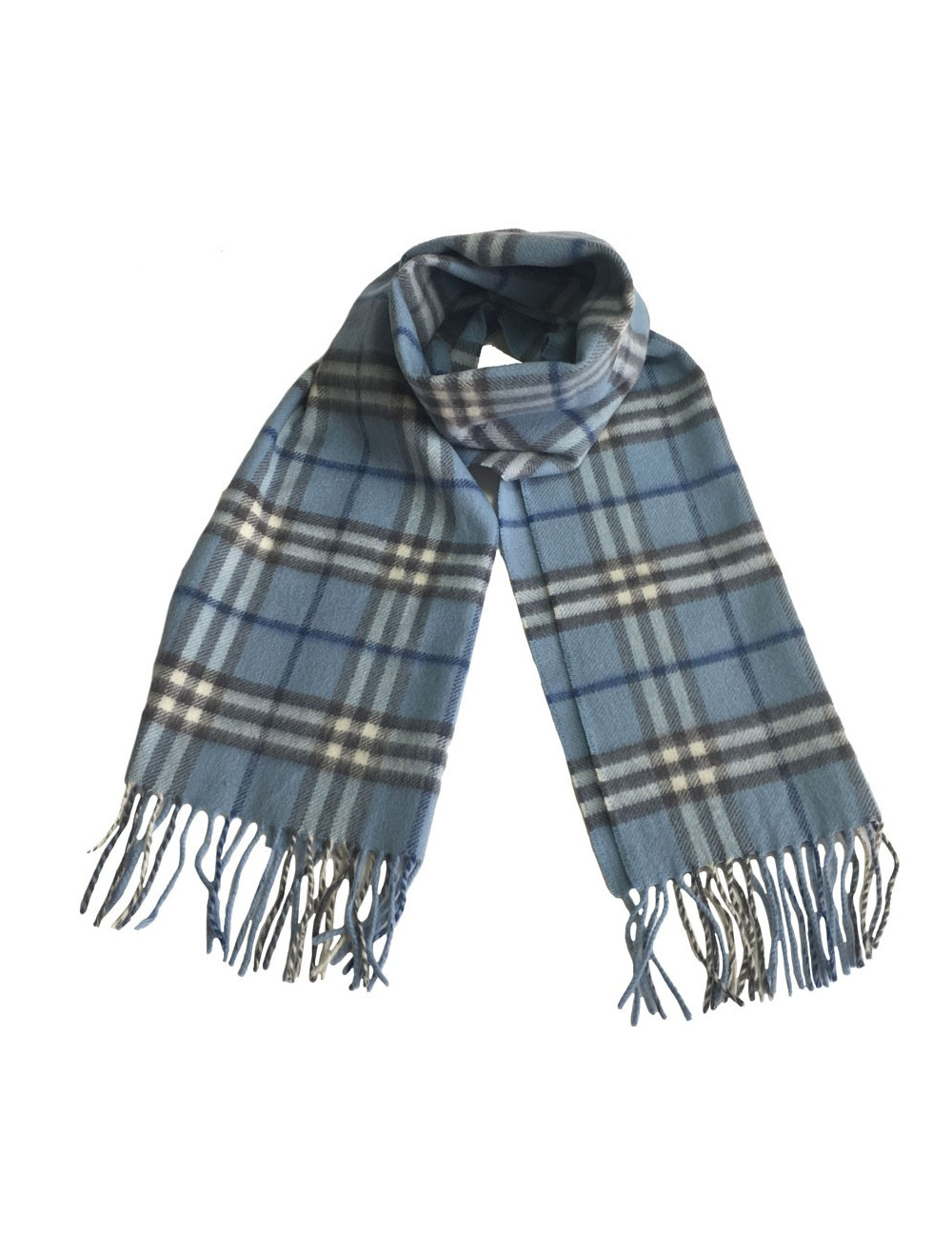 Echarpe BURBERRY bleue en cachemire