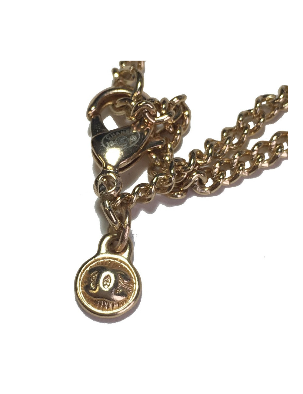 Sautoir CHANEL "Paris-Moscou" pendentif poupée russe et perles multicolores