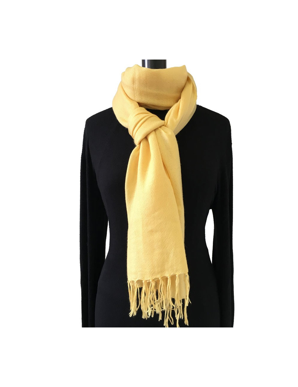 Yellow fringed shawl YVES SAINT LAURENT