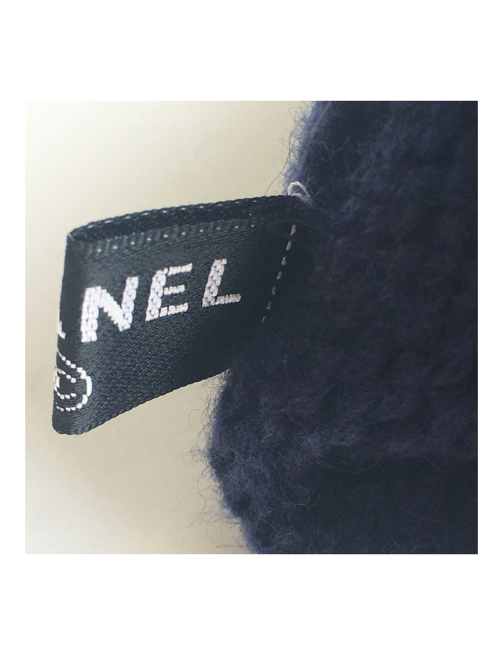  CHANEL gloves in dark blue cashmere size 7.5