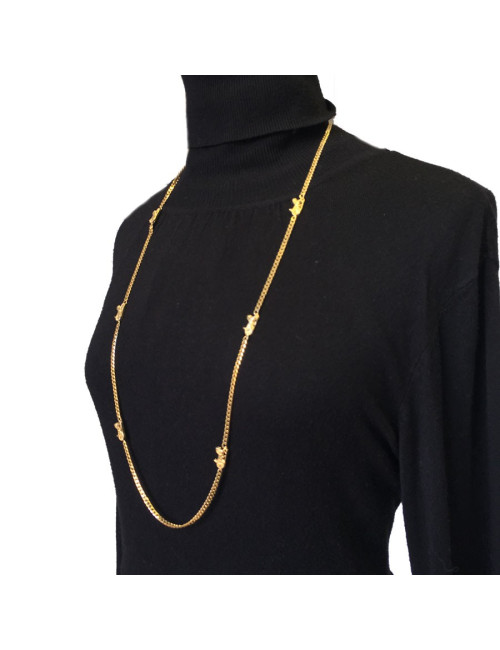 Collier CELINE motif Calèches métal doré 