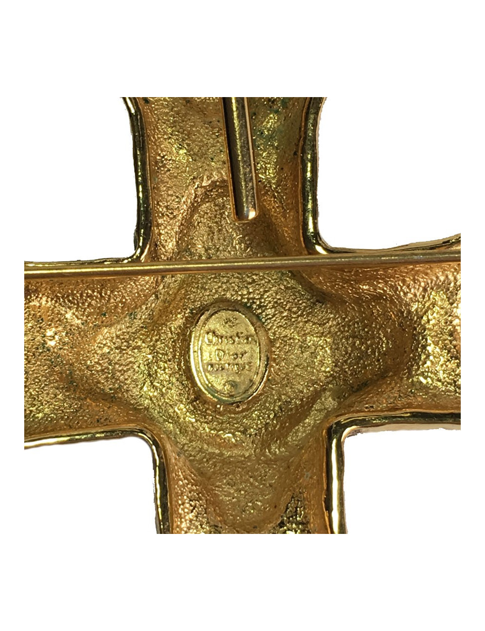 Broche CHRISTIAN DIOR croix vintage