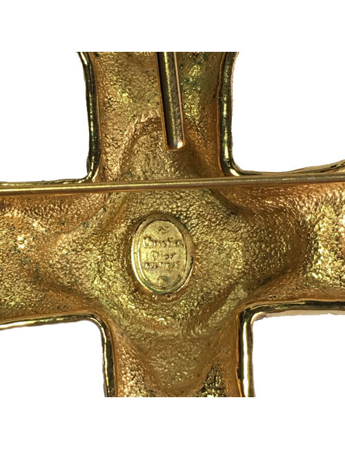 Broche CHRISTIAN DIOR croix vintage