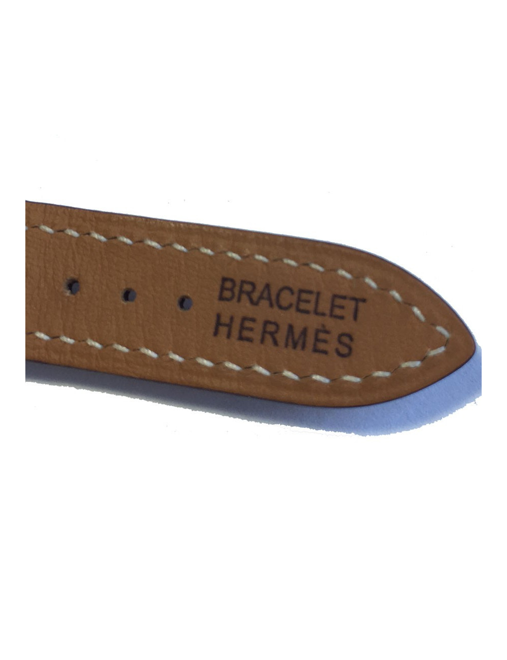 Montre Heure H HERMÈS pm en veau Barénia et acier