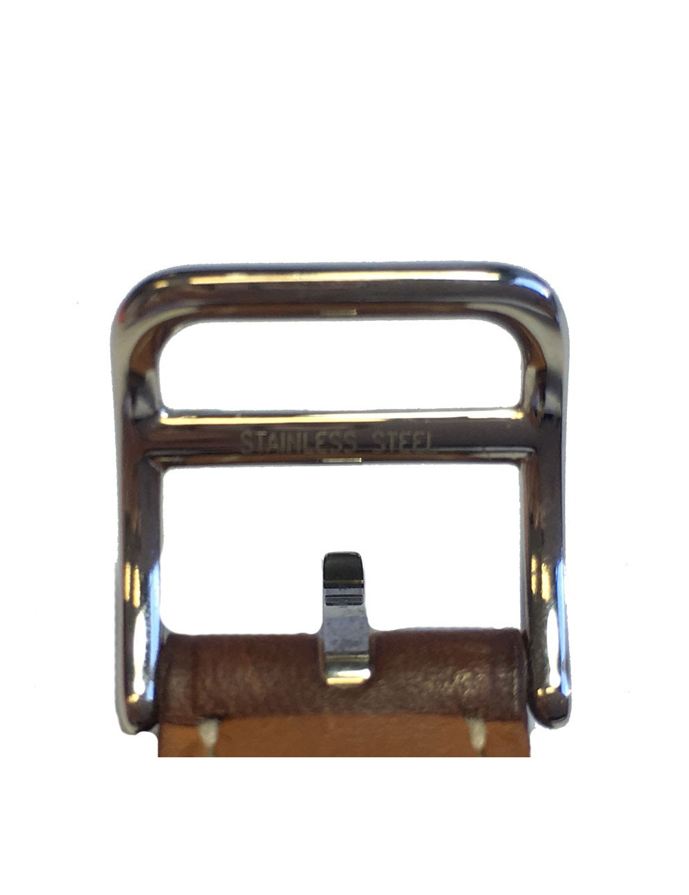 Montre Heure H HERMÈS pm en veau Barénia et acier