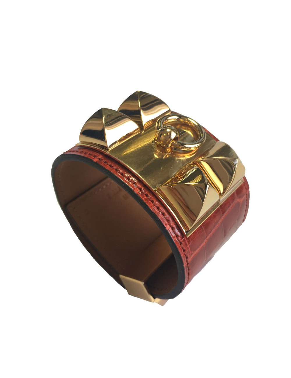 Manchette CDC HERMÈS aligator sanguine