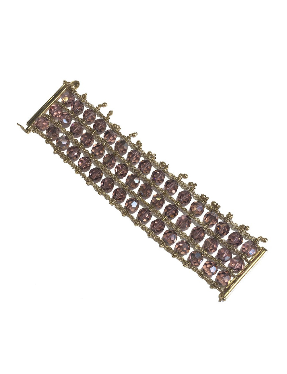 DANIEL SWAROVSKI bracelet beads in Amethyst faceted Crystal