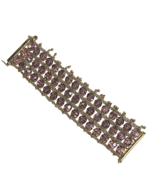 DANIEL SWAROVSKI bracelet beads in Amethyst faceted Crystal