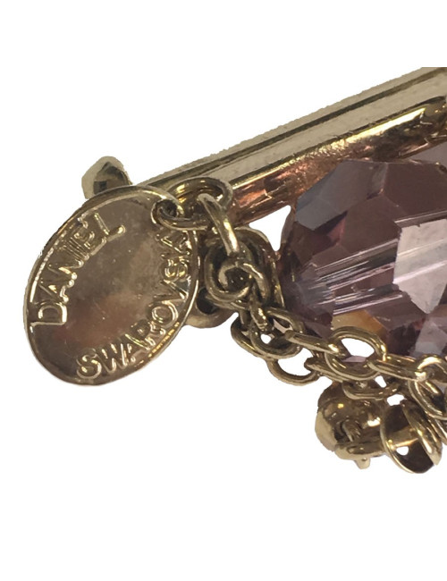 DANIEL SWAROVSKI bracelet beads in Amethyst faceted Crystal