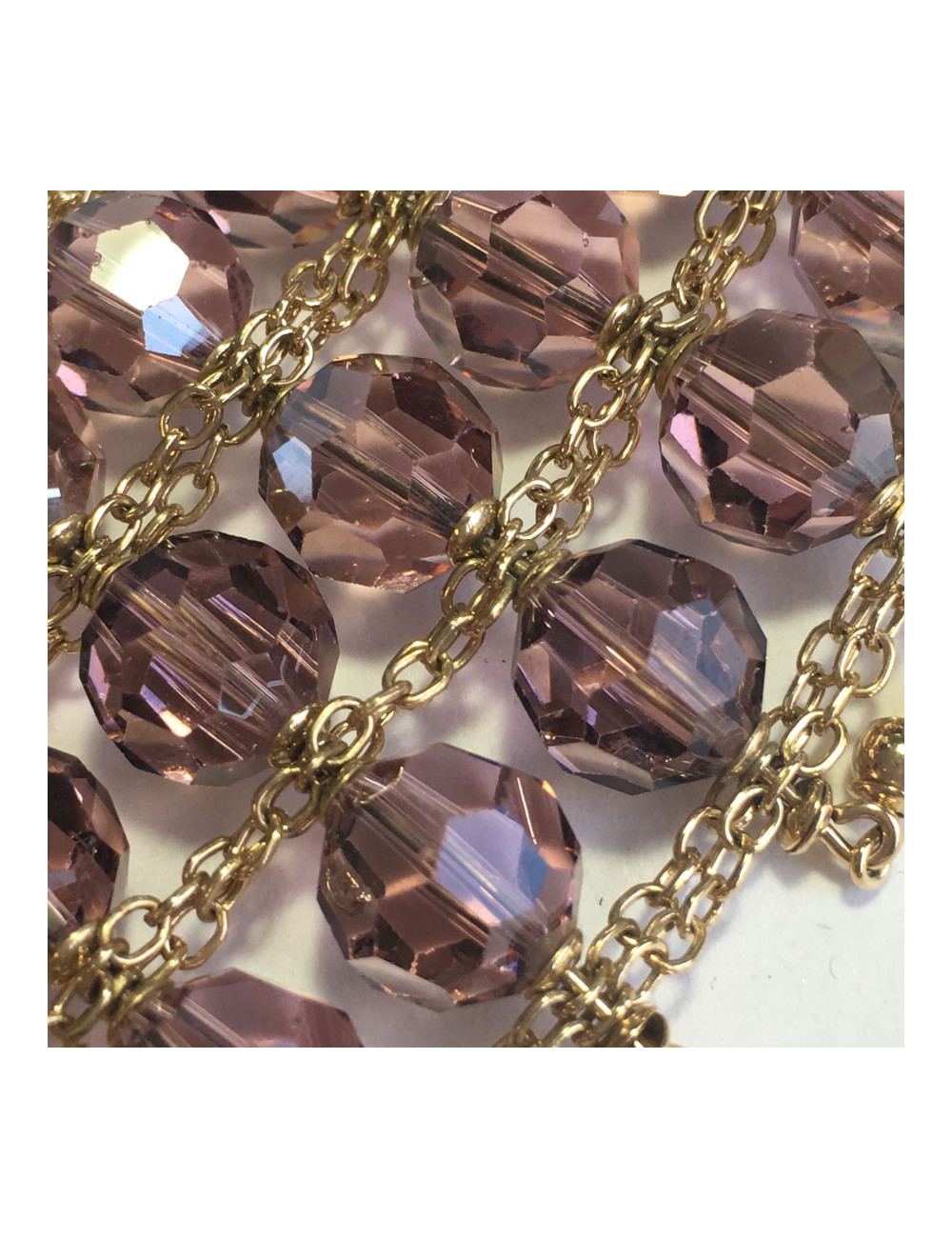 xxx Bracelet DANIEL SWAROVSKI perles en cristal facettées améthyste