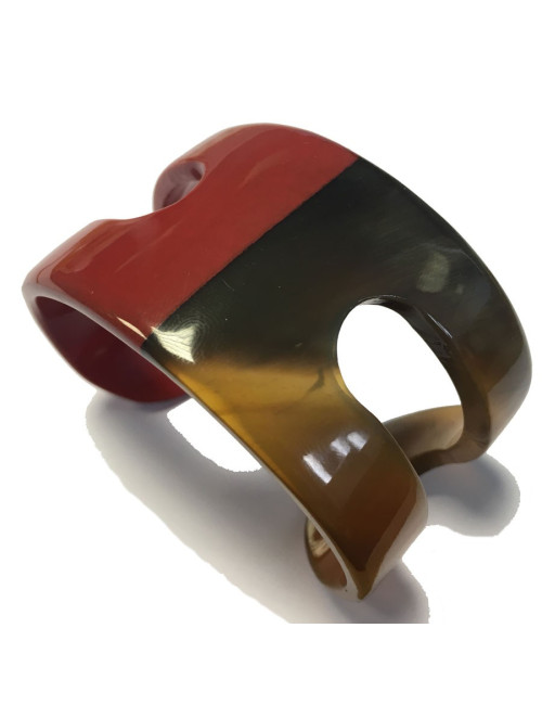 Bracelet HERMÈS ajouré grand modèle bicolore