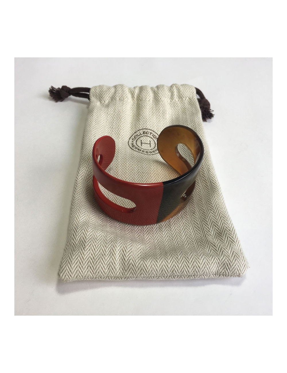 Bracelet HERMÈS ajouré grand modèle bicolore