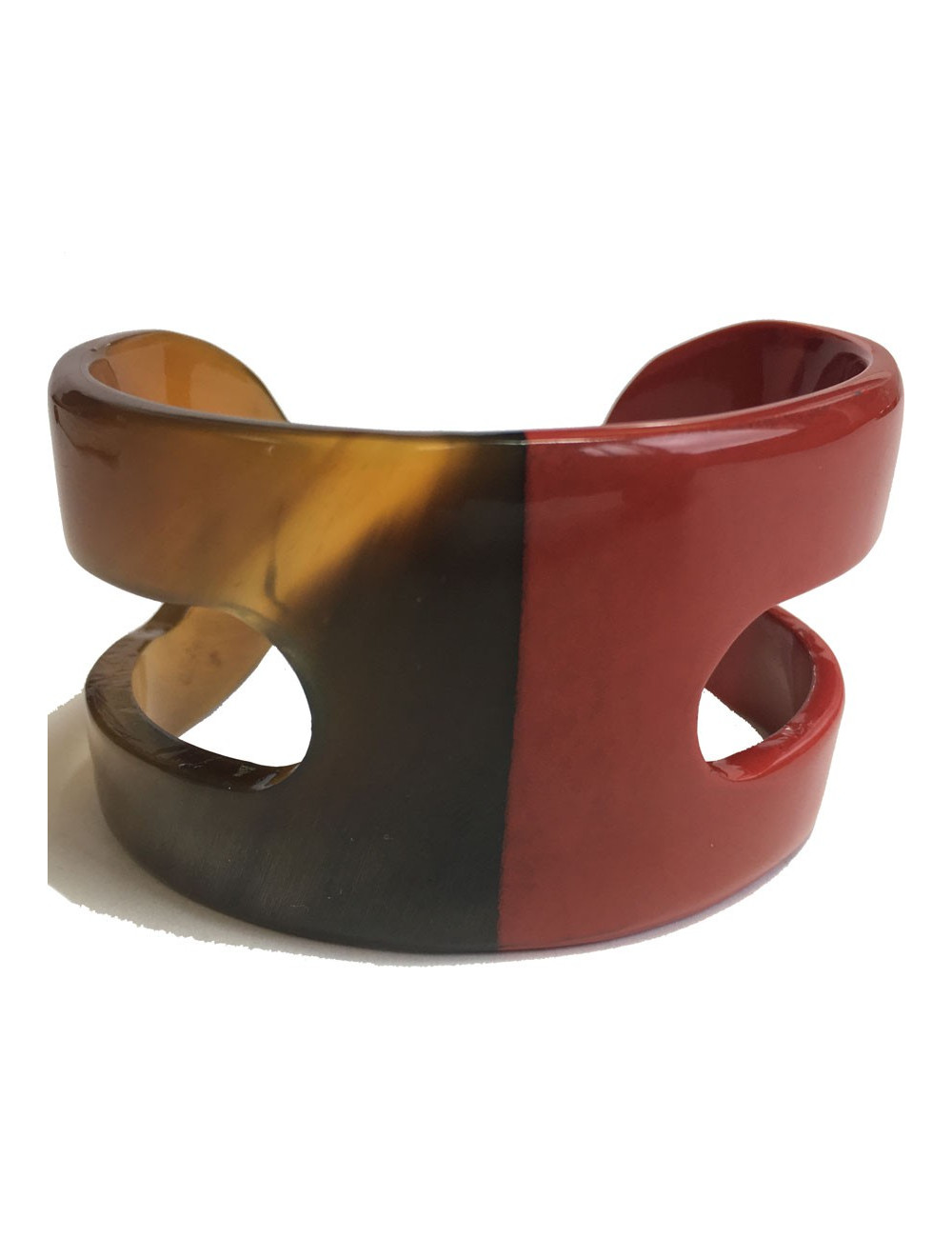 Bracelet HERMÈS ajouré grand modèle bicolore