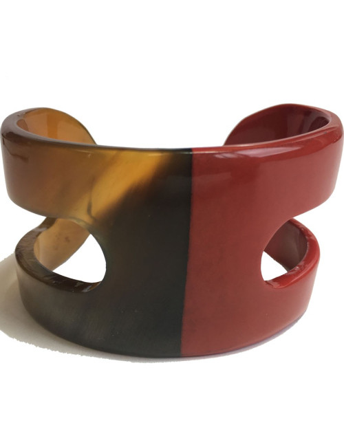 Bracelet HERMÈS ajouré grand modèle bicolore