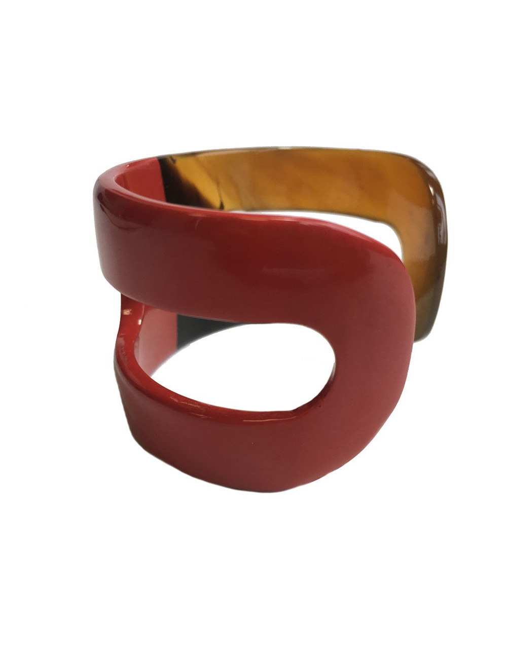 Bracelet HERMÈS ajouré grand modèle bicolore