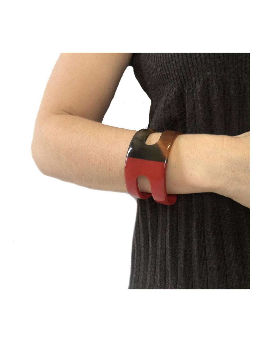 Bracelet HERMÈS ajouré grand modèle bicolore