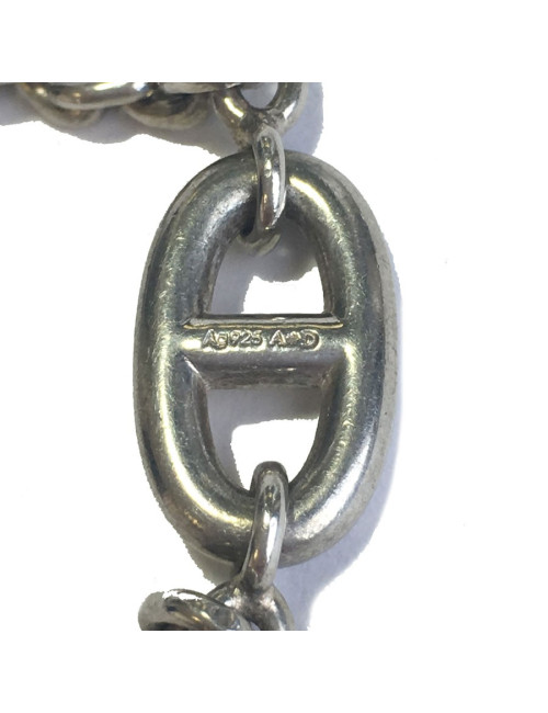 Long sautoir HERMES en argent massif