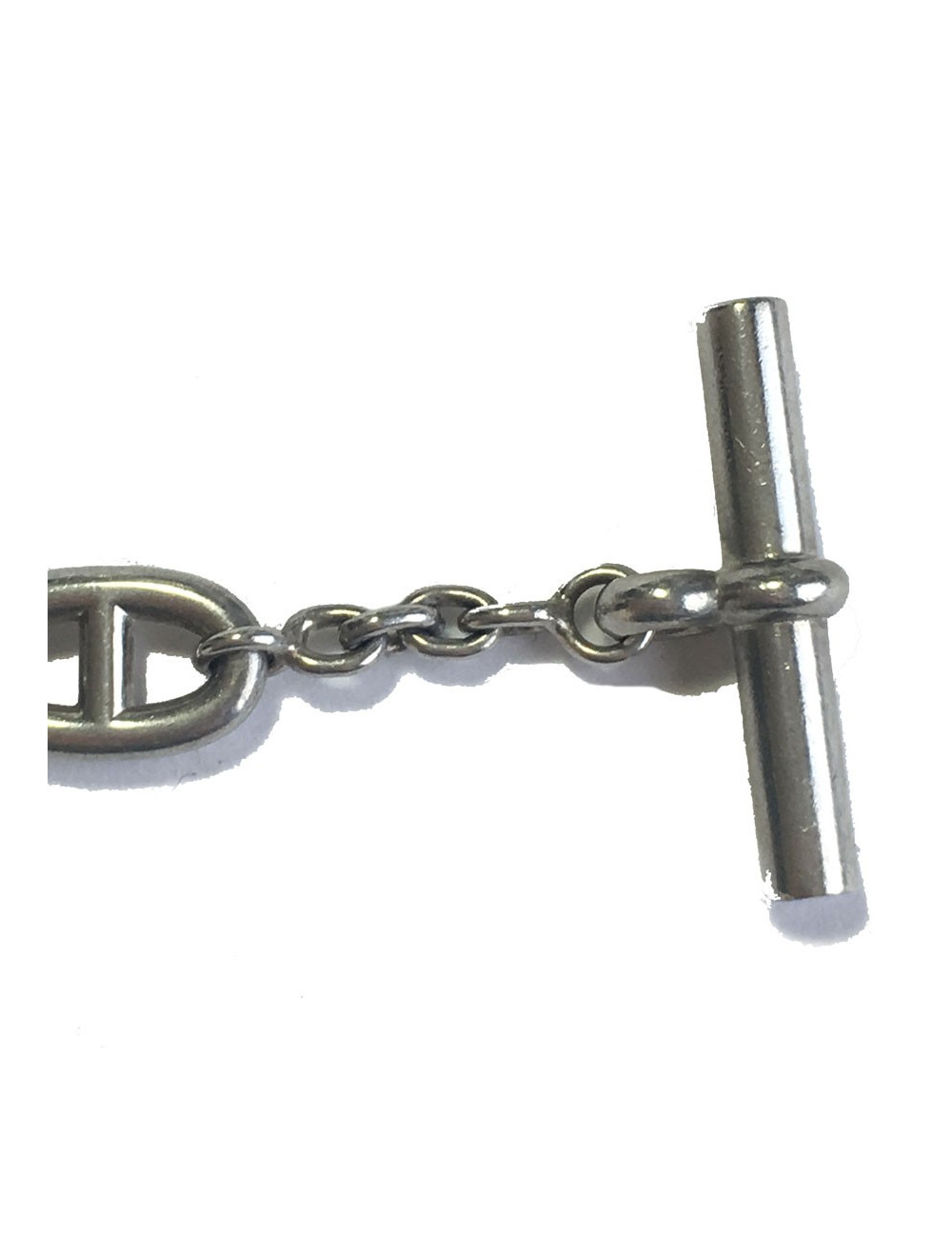 Long sautoir HERMES "Farandole" en argent massif