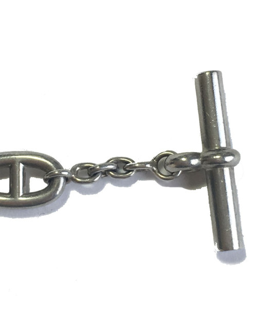 Long sautoir HERMES en argent massif