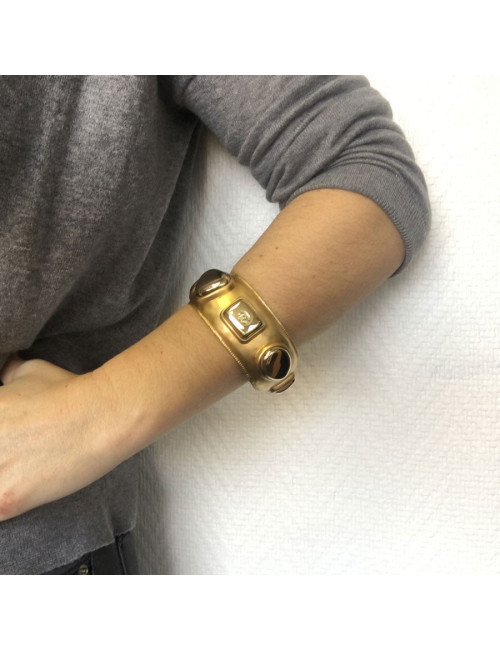 Bracelet CHANEL Vintage en métal doré