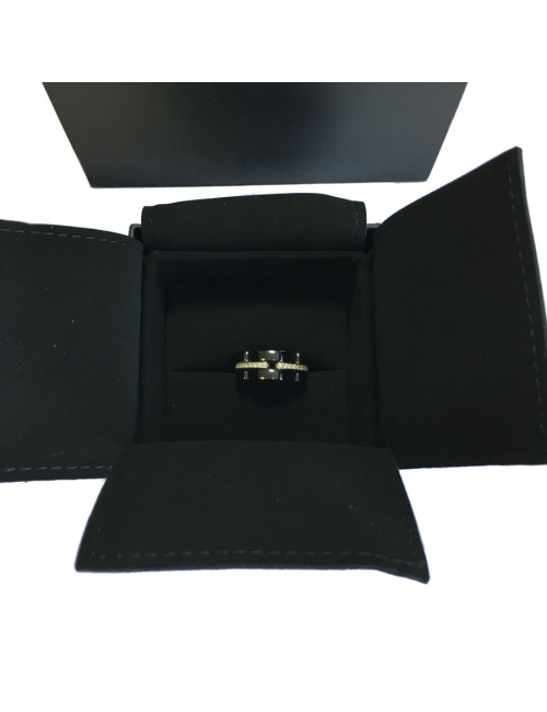 CHANEL ring model 'Ultra' in 18 carat white gold, black ceramic and diamonds 