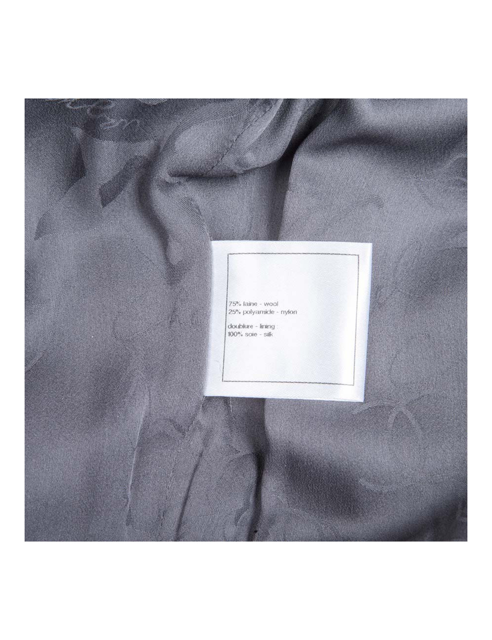 Robe CHANEL T 36 en laine grise